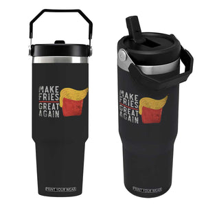Funny Fries Flip Straw Tumbler Vintage Make Fries Great Again TS10 One Size: 30 oz Black Print Your Wear