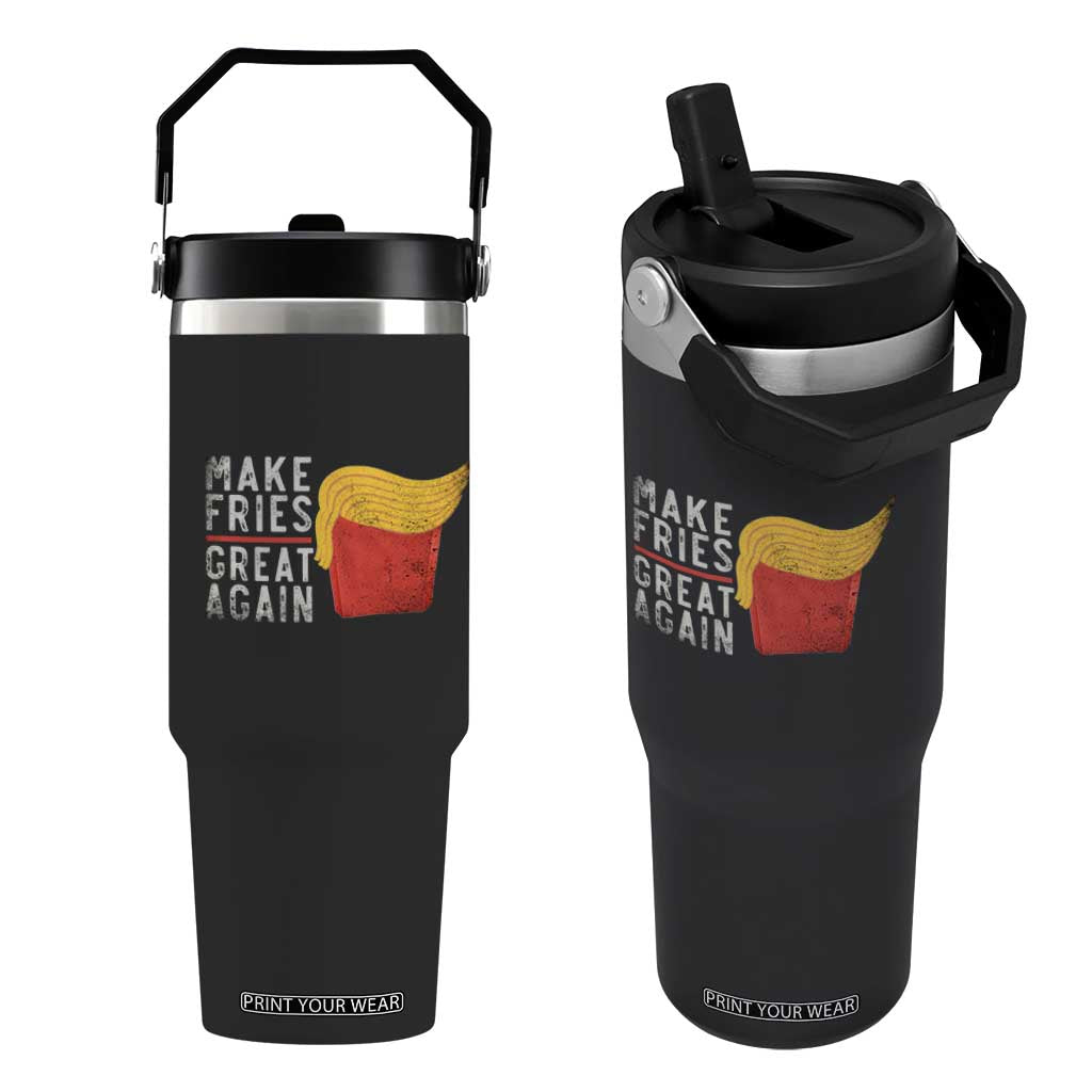 Funny Fries Flip Straw Tumbler Vintage Make Fries Great Again TS10 One Size: 30 oz Black Print Your Wear
