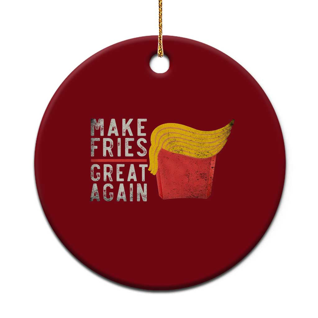 Funny Fries Ceramic Ornament Vintage Make Fries Great Again TS10 1pc Red Print Your Wear