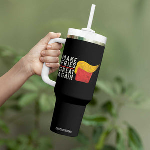 Funny Fries Tumbler With Handle Vintage Make Fries Great Again TS10 Print Your Wear