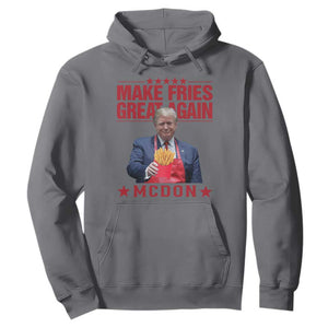 Funny Trump 2024 Hoodie McDon Trump Makes Fries Great Again TS10 Charcoal Print Your Wear