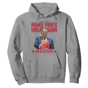 Funny Trump 2024 Hoodie McDon Trump Makes Fries Great Again TS10 Sport Gray Print Your Wear