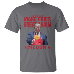 Funny Trump 2024 T Shirt McDon Trump Makes Fries Great Again TS10 Charcoal Print Your Wear