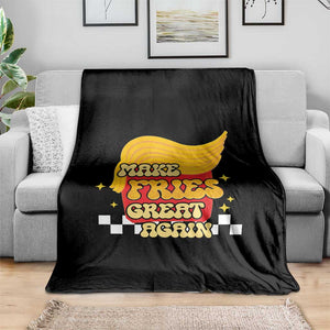 Funny Fries Throw Blanket Make Fries Great Again Checkered TS10 Print Your Wear