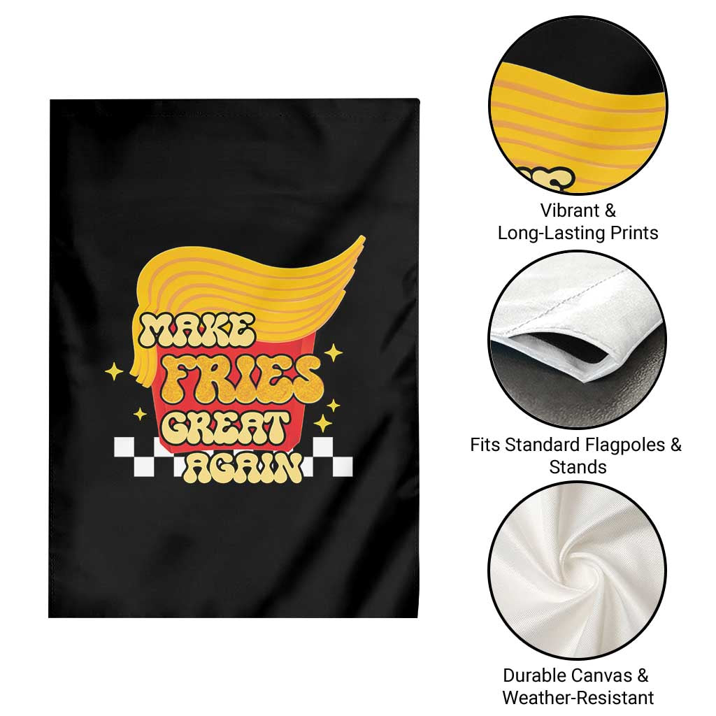 Funny Fries Garden Flag Make Fries Great Again Checkered TS10 Print Your Wear