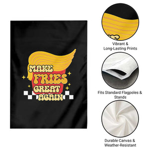 Funny Fries Garden Flag Make Fries Great Again Checkered TS10 Print Your Wear