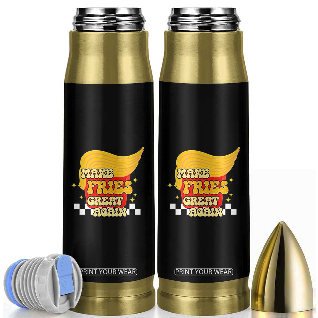 Funny Fries Bullet Tumbler Make Fries Great Again Checkered TS10 Black Print Your Wear