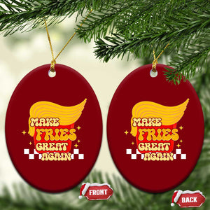 Funny Fries Ceramic Ornament Make Fries Great Again Checkered TS10 Print Your Wear