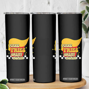 Funny Fries Skinny Tumbler Make Fries Great Again Checkered TS10 Print Your Wear