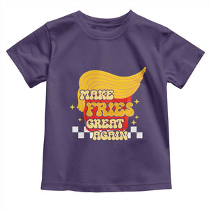 Funny Fries Toddler T Shirt Make Fries Great Again Checkered TS10 Purple Print Your Wear