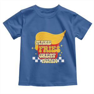 Funny Fries Toddler T Shirt Make Fries Great Again Checkered TS10 Royal Blue Print Your Wear