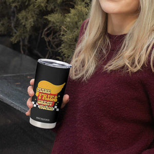 Funny Fries Tumbler Cup Make Fries Great Again Checkered TS10 Print Your Wear