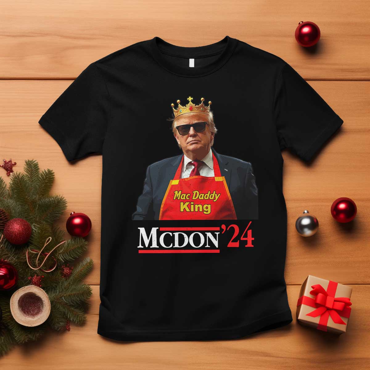 Funny Trump 2024 T Shirt Mac Daddy King McDon '24 TS10 Black Print Your Wear