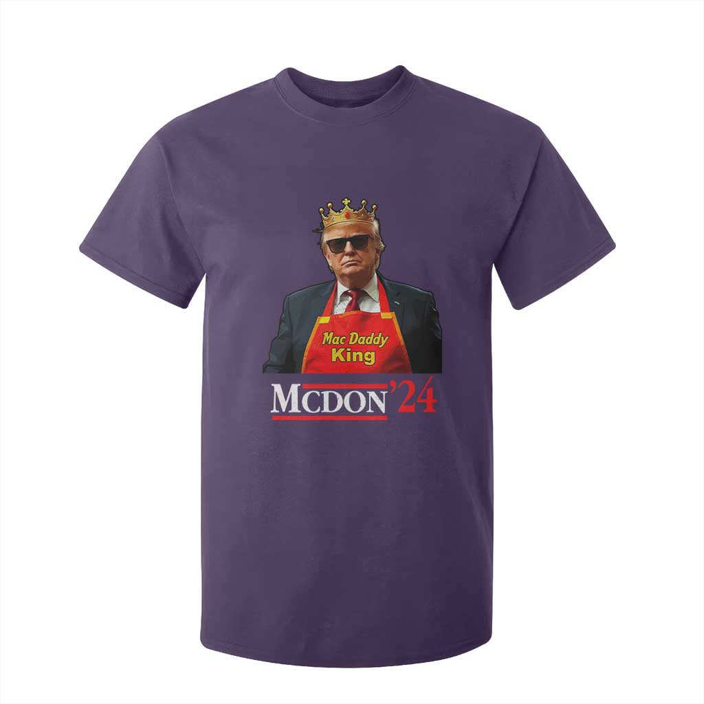 Funny Trump 2024 T Shirt For Kid Mac Daddy King McDon '24 TS10 Purple Print Your Wear
