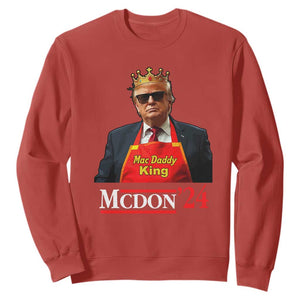 Funny Trump 2024 Sweatshirt Mac Daddy King McDon '24 TS10 Red Print Your Wear