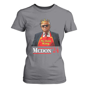 Funny Trump 2024 T Shirt For Women Mac Daddy King McDon '24 TS10 Charcoal Print Your Wear