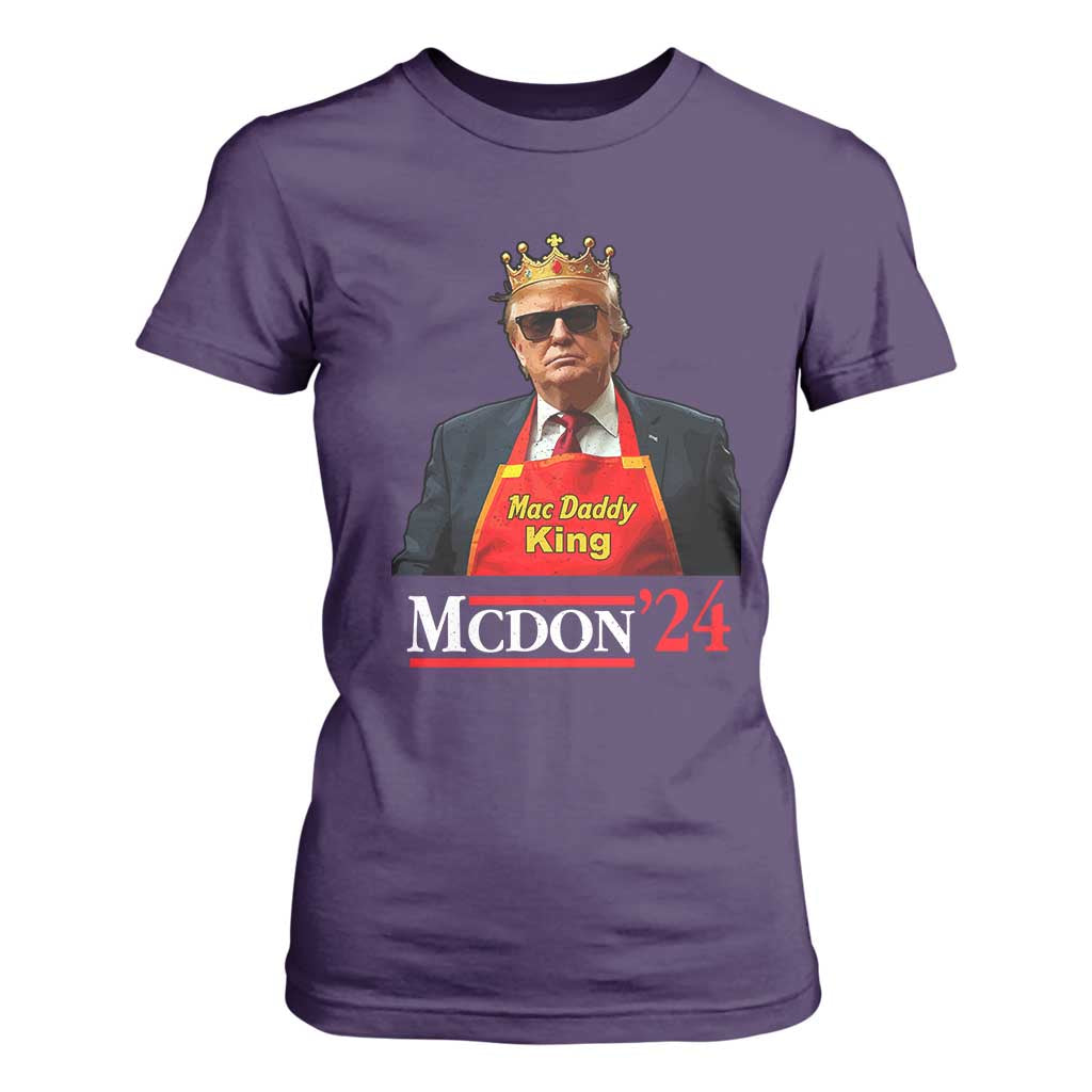 Funny Trump 2024 T Shirt For Women Mac Daddy King McDon '24 TS10 Purple Print Your Wear