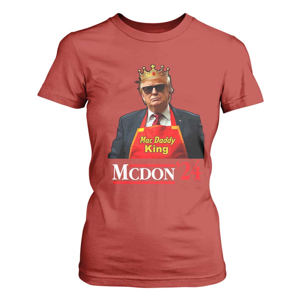 Funny Trump 2024 T Shirt For Women Mac Daddy King McDon '24 TS10 Red Print Your Wear