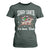 Christmas Raccoon T Shirt For Women Sorry Santa I've Been Feral Funny Weird Xmas Gifts TS10 Dark Forest Green Print Your Wear