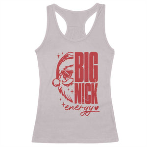 Christmas Santa Racerback Tank Top Fun Retro Big Nick Energy TS10 Ice Gray Print Your Wear