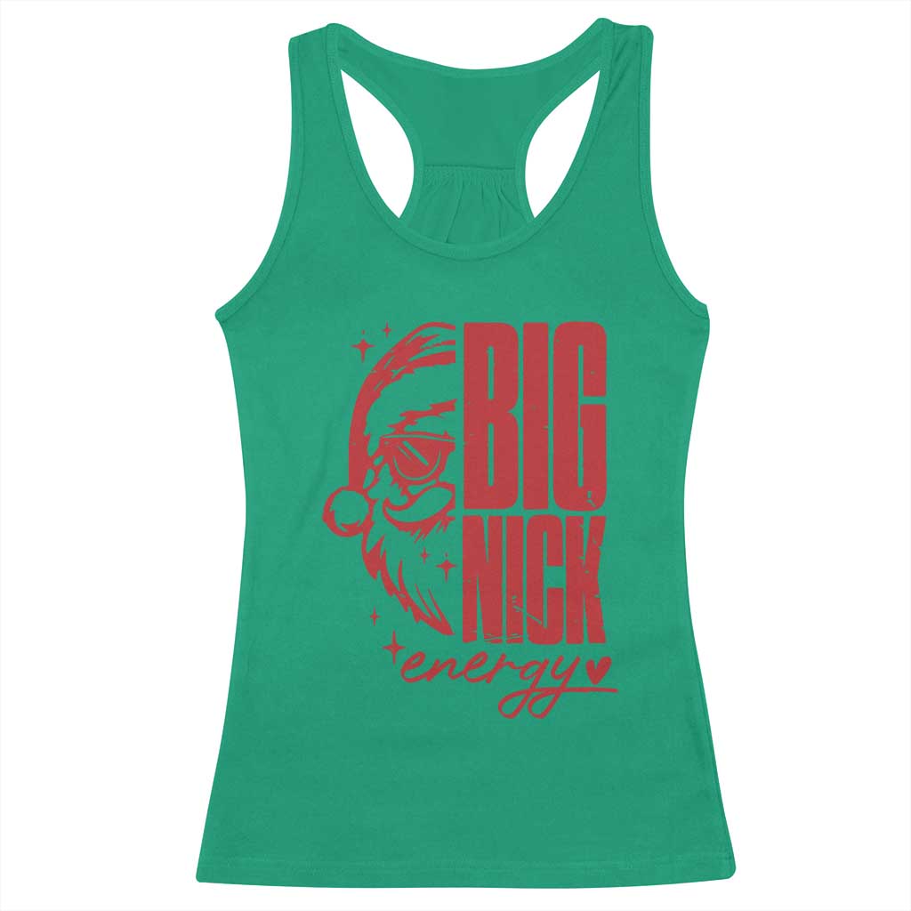 Christmas Santa Racerback Tank Top Fun Retro Big Nick Energy TS10 Irish Green Print Your Wear