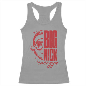 Christmas Santa Racerback Tank Top Fun Retro Big Nick Energy TS10 Sport Gray Print Your Wear