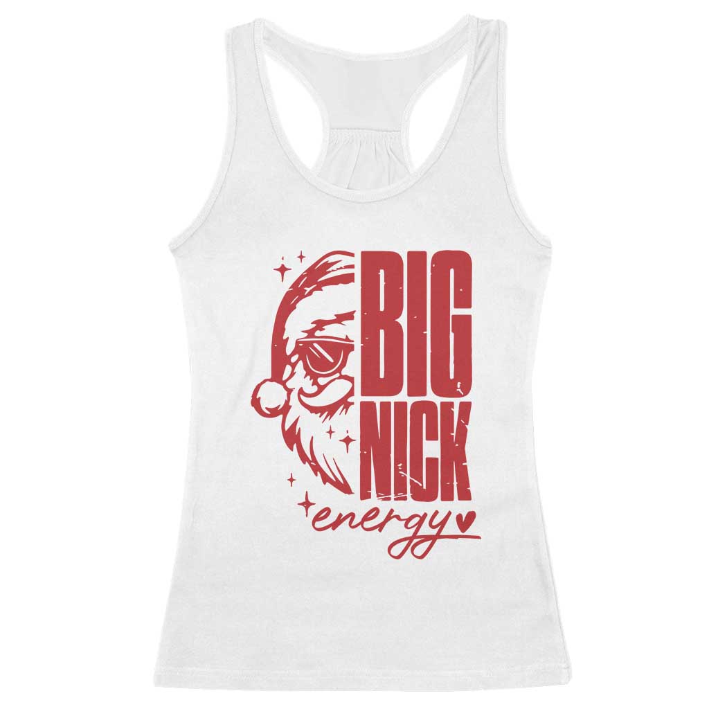 Christmas Santa Racerback Tank Top Fun Retro Big Nick Energy TS10 White Print Your Wear