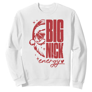 Christmas Santa Sweatshirt Fun Retro Big Nick Energy TS10 White Print Your Wear