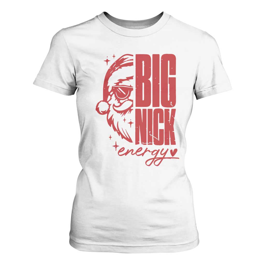 Christmas Santa T Shirt For Women Fun Retro Big Nick Energy TS10 White Print Your Wear