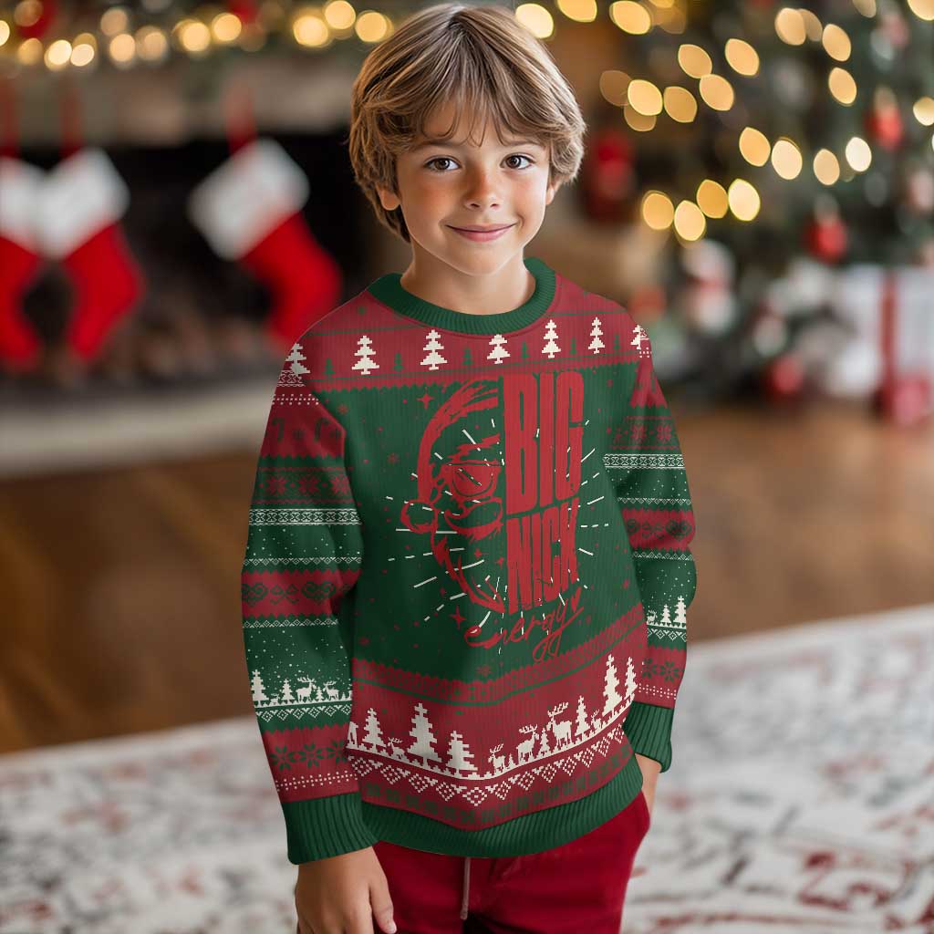 Santa Ugly Christmas Sweater Fun Retro Big Nick Energy TS10 Christmas Print Your Wear