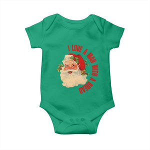 Christmas Santa Baby Onesie Fun Retro I Love A Man With A Beard TS10 Irish Green Print Your Wear