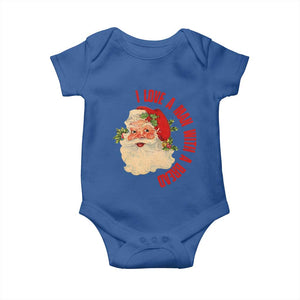 Christmas Santa Baby Onesie Fun Retro I Love A Man With A Beard TS10 Royal Blue Print Your Wear