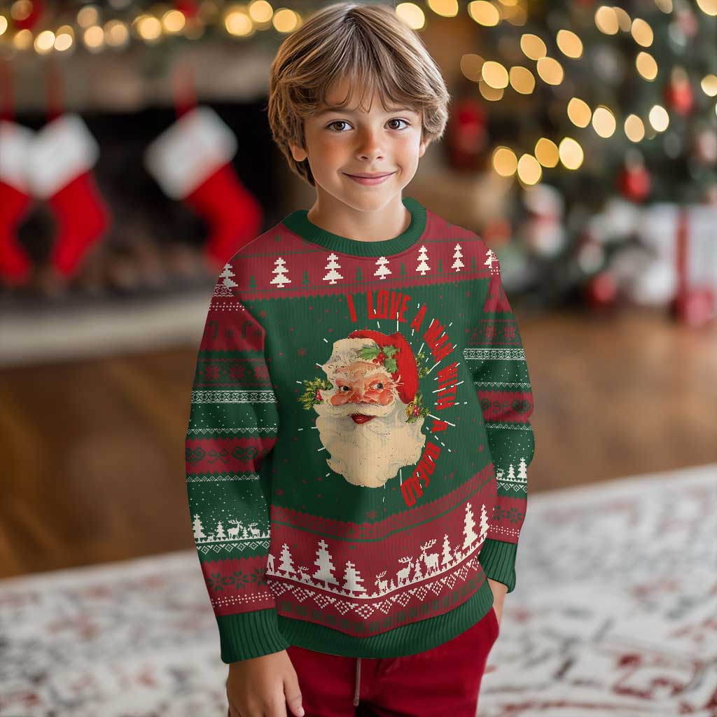 Santa Ugly Christmas Sweater Fun Retro I Love A Man With A Beard TS10 Christmas Print Your Wear