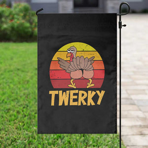 Funny Thanksgiving Garden Flag Vintage Twerky Turkey Butt Twerk Dance Pun Gift TS10 Print Your Wear