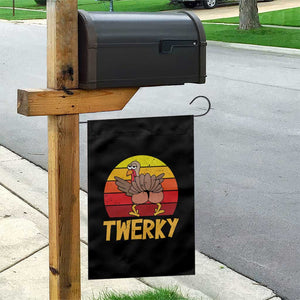 Funny Thanksgiving Garden Flag Vintage Twerky Turkey Butt Twerk Dance Pun Gift TS10 Print Your Wear