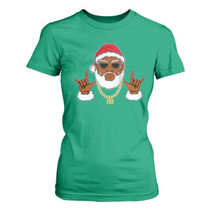 Funny Christmas Santa T Shirt For Women Black Hip Hop Santa African American Santa Rapper Fan Gift TS10 Irish Green Print Your Wear