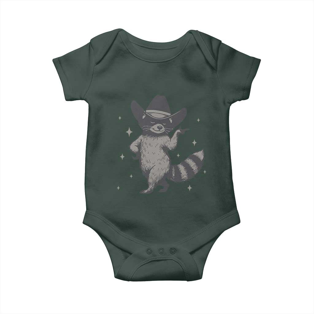 Vintage Raccoon Cowboy Baby Onesie Cowgirl Trash Panda Western Country TS10 Print Your Wear