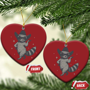 Vintage Raccoon Cowboy Christmas Ornament Cowgirl Trash Panda Western Country TS10 Heart Red Print Your Wear