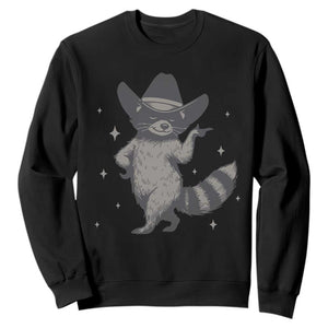 Vintage Raccoon Cowboy Sweatshirt Cowgirl Trash Panda Western Country TS10 Black Print Your Wear