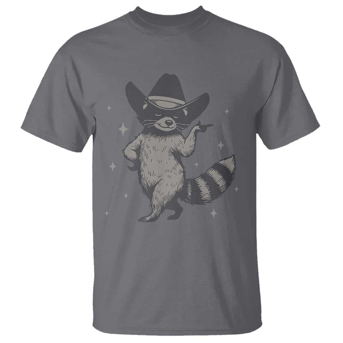 Vintage Raccoon Cowboy T Shirt Cowgirl Trash Panda Western Country TS10 Charcoal Print Your Wear