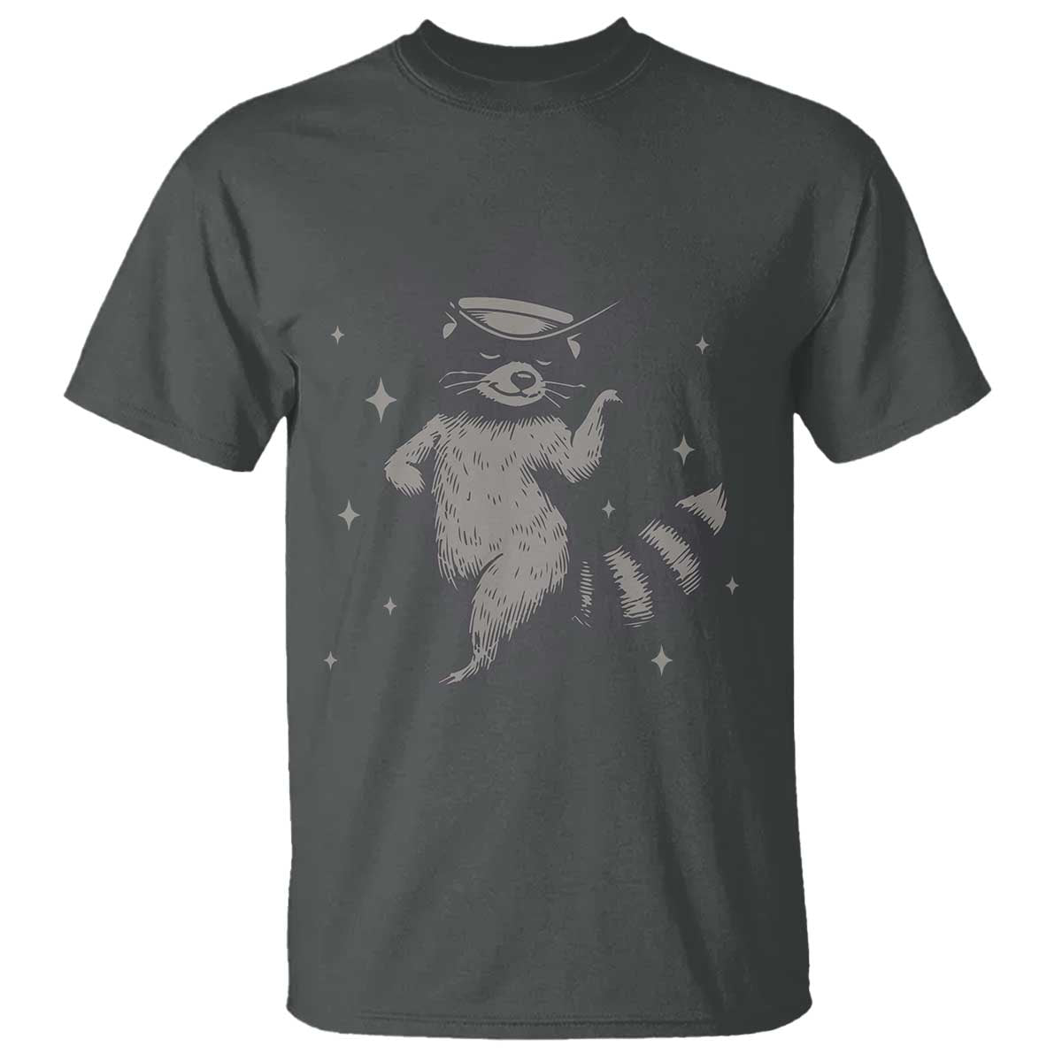 Vintage Raccoon Cowboy T Shirt Cowgirl Trash Panda Western Country TS10 Dark Heather Print Your Wear