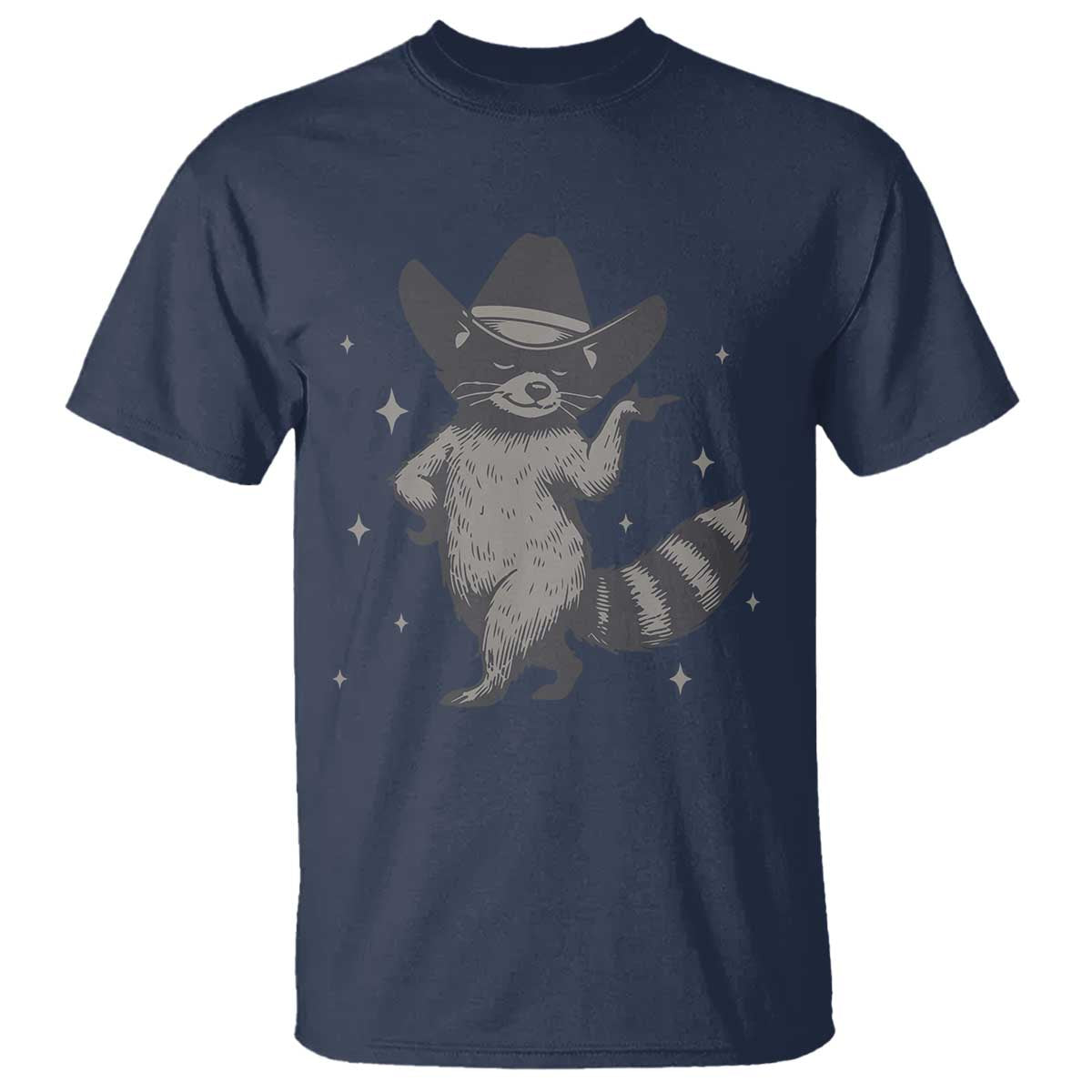 Vintage Raccoon Cowboy T Shirt Cowgirl Trash Panda Western Country TS10 Navy Print Your Wear