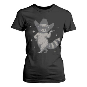 Vintage Raccoon Cowboy T Shirt For Women Cowgirl Trash Panda Western Country TS10 Black Print Your Wear