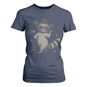 Vintage Raccoon Cowboy T Shirt For Women Cowgirl Trash Panda Western Country TS10 Navy Print Your Wear