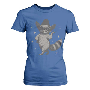 Vintage Raccoon Cowboy T Shirt For Women Cowgirl Trash Panda Western Country TS10 Royal Blue Print Your Wear