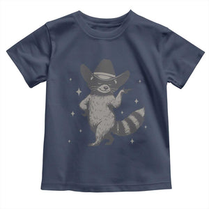 Vintage Raccoon Cowboy Toddler T Shirt Cowgirl Trash Panda Western Country TS10 Navy Print Your Wear