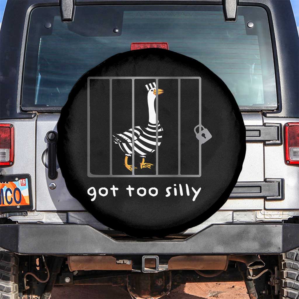 Silly Goose Spare Tire Cover Got Too Silly TS10 No hole Black Print Your Wear
