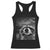 Funny Graphic Racoon Selfie with UFOs Weird Racerback Tank Top TS10 Black Print Your Wear