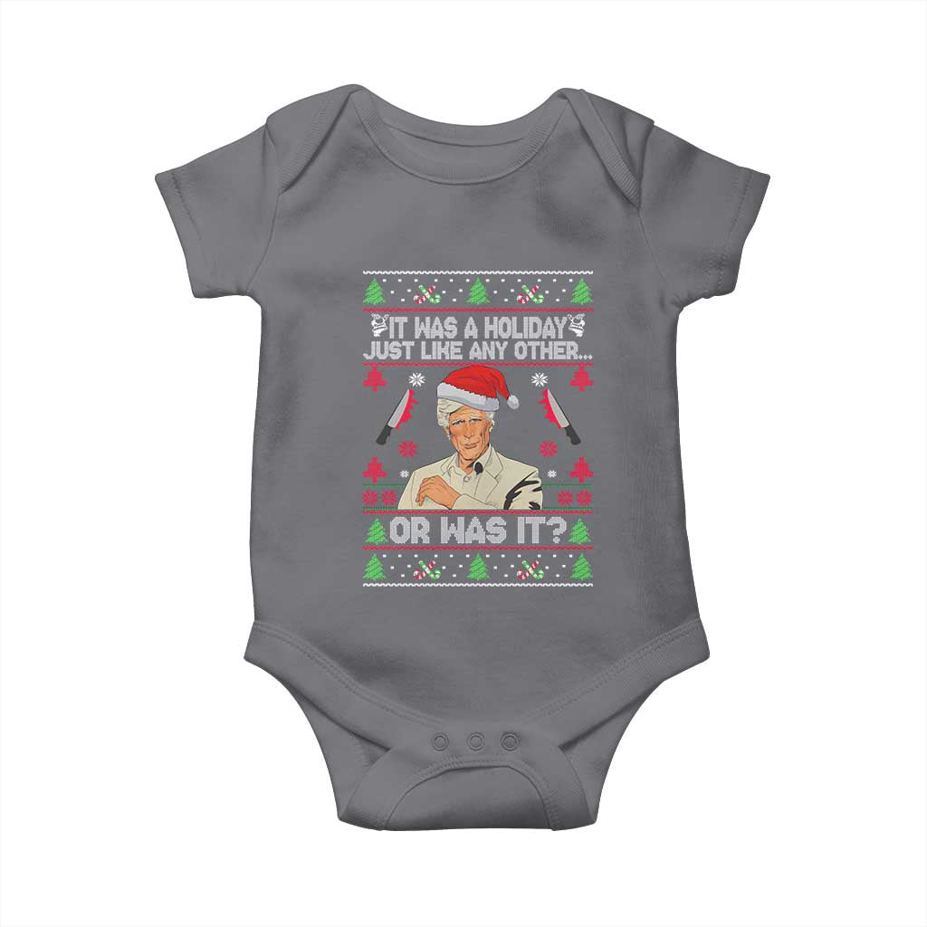 True Crime Ugly Christmas Baby Onesie Funny Holiday Xmas Party TS10 Charcoal Print Your Wear