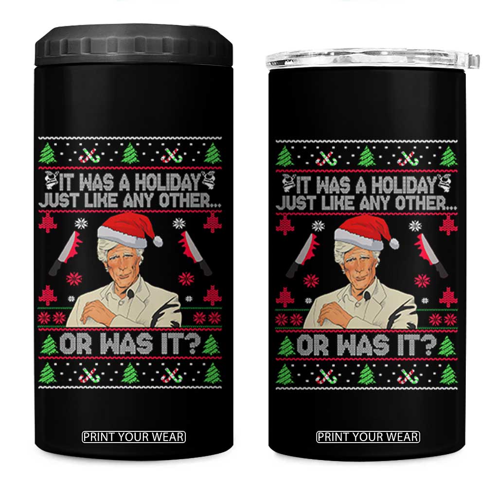 True Crime Ugly Christmas 4 in 1 Can Cooler Tumbler Funny Holiday Xmas Party TS10 One Size: 16 oz Black Print Your Wear